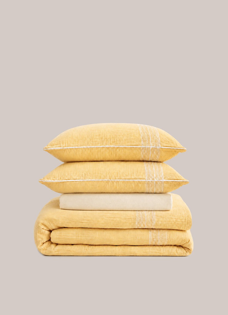Summerlight Muslin Bedding Set — Sunlit