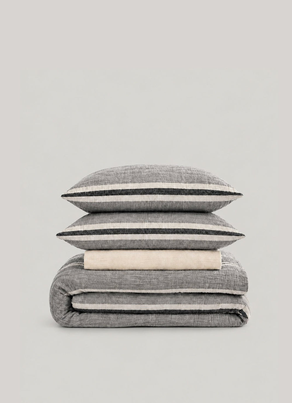 Textured Muslin Bedding Set — Mineral